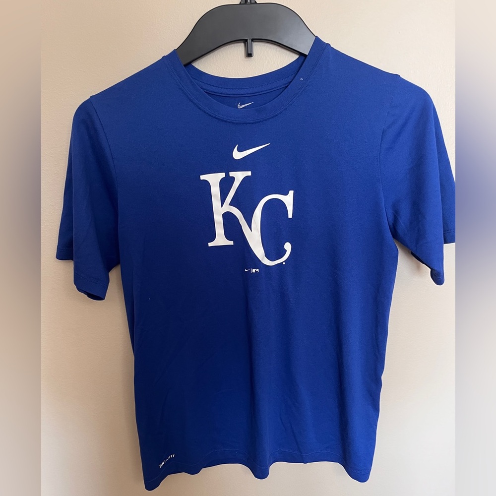 Nike Royal Blue KC Royals Logo Tee, Youth Large